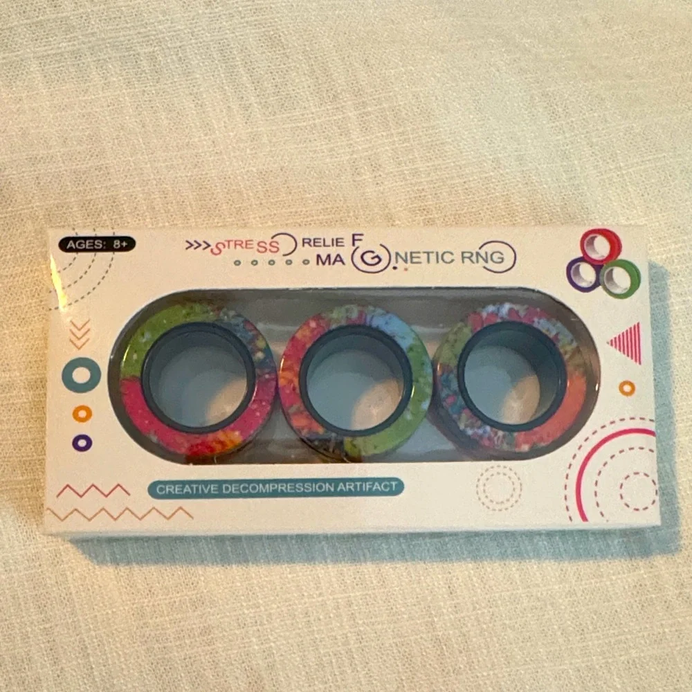 Magnetic Ring Spinning Stress Relief Fidget Sensory Tool
